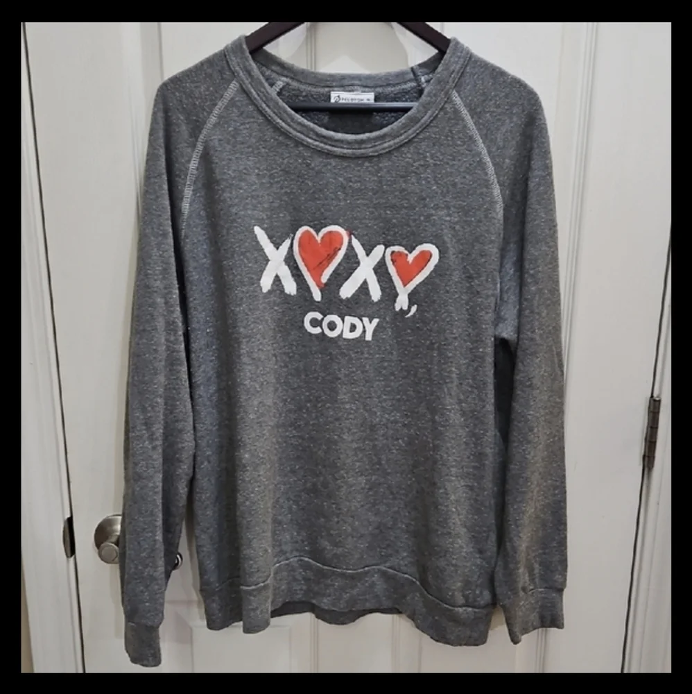 Peloton Gray Rigsby XOXO Cody Sweatshirt Womens Size XL